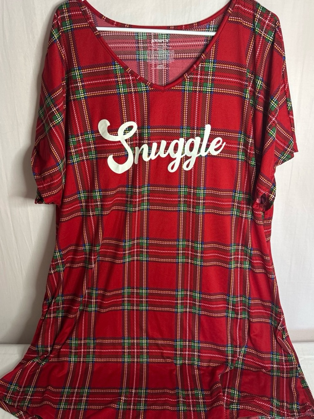 Cozy Red Plaid 'Snuggle' Nightshirt
